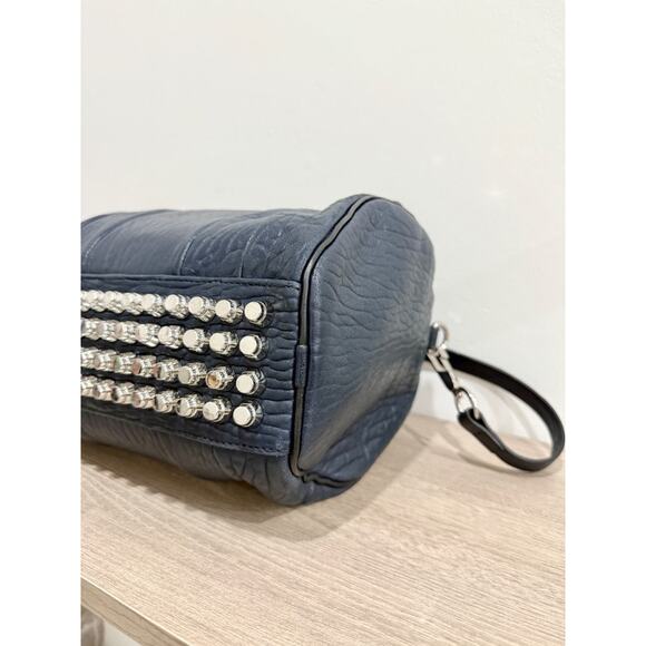 Alexander Wang Black Pebbled Leather Studded Rockie Crossbody - Picture 8 of 12